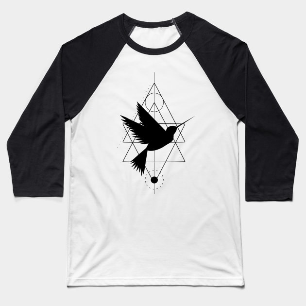 Hummingbird Baseball T-Shirt by QueenBert